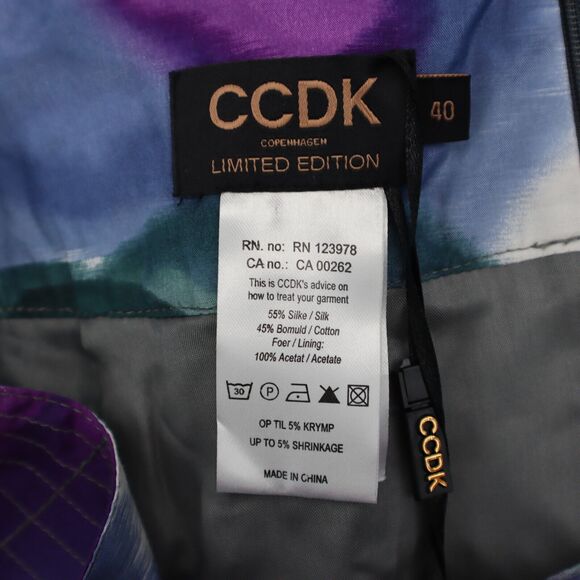 CCDK Skirt Womens 8 Multicolor A Line Pleated Knee Length Hook Eye Zip - Picture 2 of 15